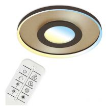 Brilo - Lámpara de techo led cct, ø 49,5 cm, 25 w, 3000 lm, marrón dorado