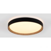 Barcelona Led - Lámpara De Techo led cct Tipo Plafón - 36W - Efecto Madera - - Negro