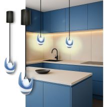 Led Atomant Sl - Lampara de Techo Moderna Desigual 6W Color Blanco Neutro 4000K Pack 2 Ud. - Azul