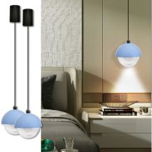 Led Atomant Sl - Lampara de Techo Moderna Redonda 6W Color Blanco Neutro 4000K Pack 2 Ud. - Azul