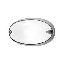 Prisma chip 25 lámpara de techo ovalada gris con casquillo E27 IP55 005704