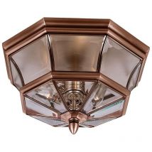 Elstead Newbury - Montaje empotrado de 3 luces - Cobre envejecido, E14