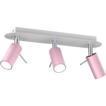 Milagro - Lámpara de techo preston rosa/blanco 3x mini GU10