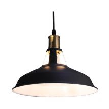 Norcks - Lámpara De Techo Retro Lámparas De Colgar Vintage Ø270MM (Negro) Lámpara De Hierro Industrial E27 Para Sala De Estar Cocina Restaurante Bar