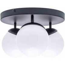 Lámpara de techo sfera negro 3xE14