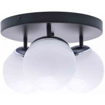 Lámpara de techo sfera negro/cromo 3xE14