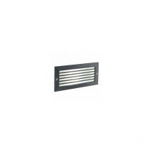 Lámpara empotrable de aluminio fundido con difusor de vidrio satinado negro