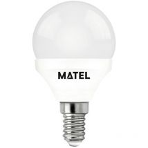 Bombilla led Esférica E14 6W Fría Matel