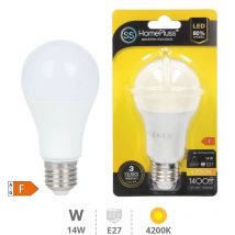 Bombilla led estándar 14W E27 4200K - 8u caja exp