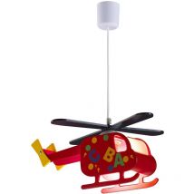 Wonderlamp - Lámpara infantil de techo Helicóptero Rojo
