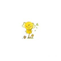 Milagro - Lámpara infantil reloj led elefante 0,6W led