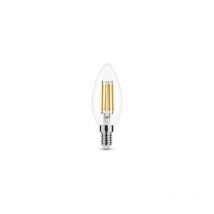 Bellalux - Bombilla led llama de cristal transparente E14, 2,5W, blanco frío.