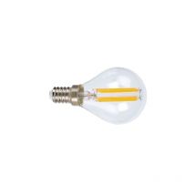 Bombilla con filamento Led mini globo transparente Duolec E14 luz fría 4W -