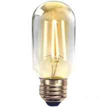 ampoule à led silver tube edison à filament électronique 2w=20w - e27 - 2.200k - 320o - 220 lm - lumière extra chaude - a++