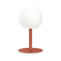 Xanlite - Lampara sobremesa bola terracota acero 400l xanlit recargabl