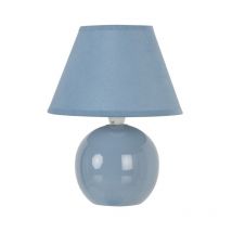 Lampara mesa ceramica mini azul E14 - 40 w