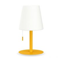 Lampara sobremesa cono amarillo acero 400l xanlite recargabl