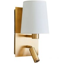 Lindby Lámpara de pared 'Aiden' en Bronce Textura, Tela, Tejido, Seda