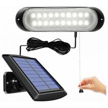 Jalleria - Lámpara solar con sensor de movimiento, 20 led separables, con cable de 5 m, para exterior e interior, impermeable, con interruptor de
