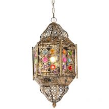 Fijalo - Lampara Techo Metal Acrilico 29X26X105 Dorado