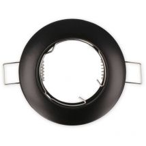 Soporte Spot Recesable Negro GU5.3 MR16 IP20 Round Ø50mm