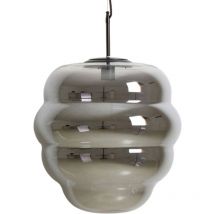 Light&living - lámpara colgante - Misty - negro - vidrio vidrio