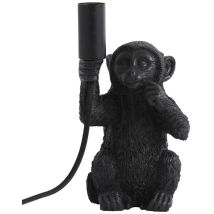 Light&living - lámpara de mesa - Monkey - negro - plástico -