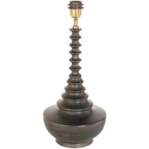 Anne Lighting - lámpara de mesa - Bois - negro - madera - ø 27cm