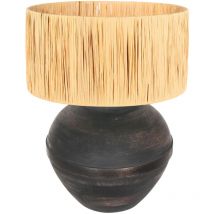 Steinhauer - Anne Lighting - lámpara de mesa - Lyons - negro - hierba madera -