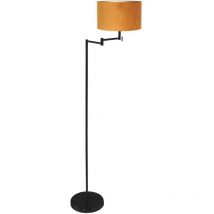 Mexlite - lámpara de pie - Bella - negro - metal tejido - ø 45cm
