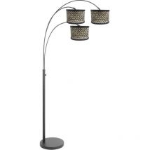 Steinhauer - lámpara de pie - Sparkled Light - negro - bambú