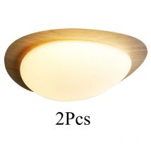 Lamparas de Techo Nórdica Pláfon led Techo Interior Creativa Luz Pláfon Metal Luz Blanca Cálida - 2Pcs