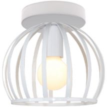 Axhup - Lámparas de Techo, Vintage Luz de Techo de Montaje Semi Empotrado de Metal Interior, Lámparas Ø19.5cm Jaula E27 Decorativo para Comedor,