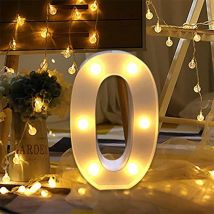Lampe à chiffres led, chiffres lumineux de 0 à 9, décoration led pour anniversaires, mariages, vacances, home bar(0)