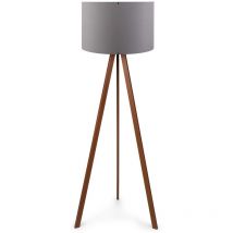 Lampadaire avec 70% mdf / 30% tissu pvc couleur Gris marron