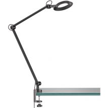 Fischer Leuchten - Lampe à pince led dimmable Touch Lampe de bureau réglable Lampe de bureau noire, aluminium, 7,5W 850lm blanc chaud, l x h 13,5 x