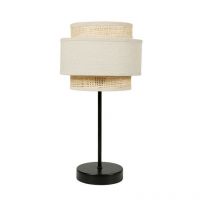 Ostaria - Lampe Abat-Jour 3 Niveaux Effet Rotin