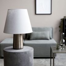 House Doctor - Lampe à poser Bakora en métal et abat jour jute gris - House