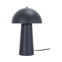 Paris Prix - Lampe à Poser Champignon 'Vickie' 32cm Gris Perle