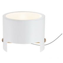 Mantra - Inspired Cube - Lampe de table Wide 1x40W, métal blanc, bois