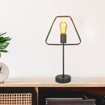 Lampe à poser déco style design industrielle en métal noir compatible led E27