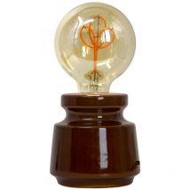 Lampe à poser design Nella céramique bronze et ampoule LED