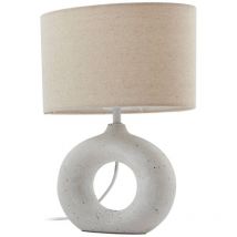 Lampe à poser en béton 'Kody' en textile pour salon & salle à manger