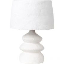 Beliani - Lampe à Poser en Papier Mâché Artisanale Blanche Arapey