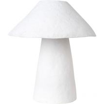 Beliani - Lampe à Poser en Papier Mâché Artisanale Blanche Arroyo