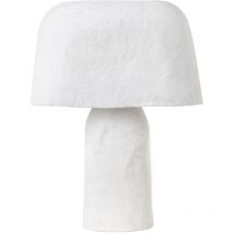 Beliani - Lampe à Poser en Papier Mâché Artisanale Blanche Carrasco