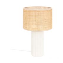 Atmosphera Créateur D'intérieur - Lampe à Poser en Rotin 'Tylia' 47cm Blanc & Naturel