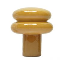 Lampe à poser en verre coloré brun H24cm