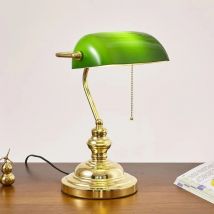 Rapanda - Lampe à poser, Lampe de banquier ancienne Vert