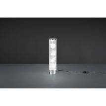 Iperbriko - Lampe à Poser Led Rgb Rico Tissu Micro-perforé Chromé Avec Eclairage Smart Control Trio